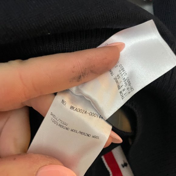 ❌SOLD❌Thom Browne Crewneck Pullover Sweater Milano Stitch 4 Bar Merino Wool - Picture 3 of 9